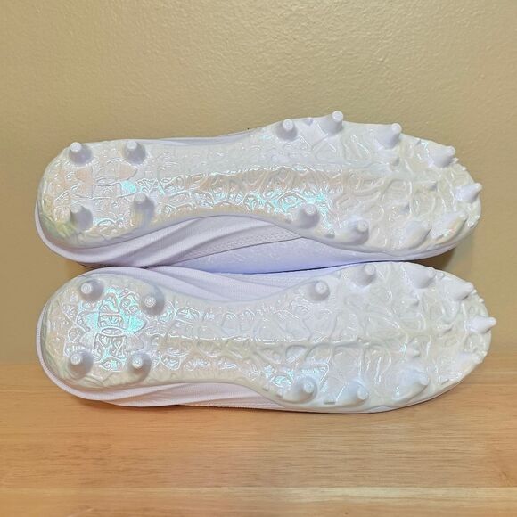 Under Armour Blur Smoke Suede 2.0 MC White Football Cleats 3027978-101 Men's 8.5 - Picture 6 of 7